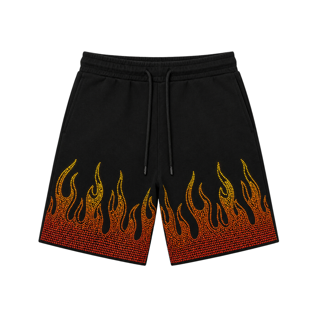 Raging Flames Shorts (Orange)