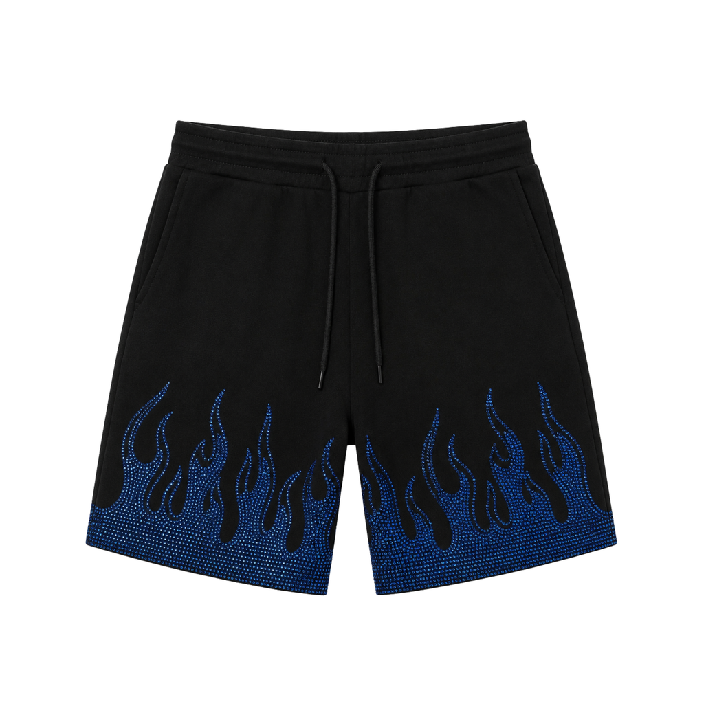 Raging Flames Shorts (Blue)