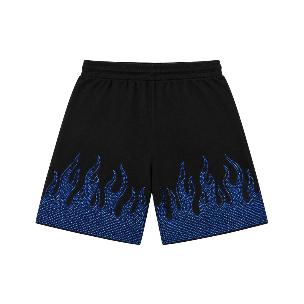 Raging Flames Shorts (Blue)